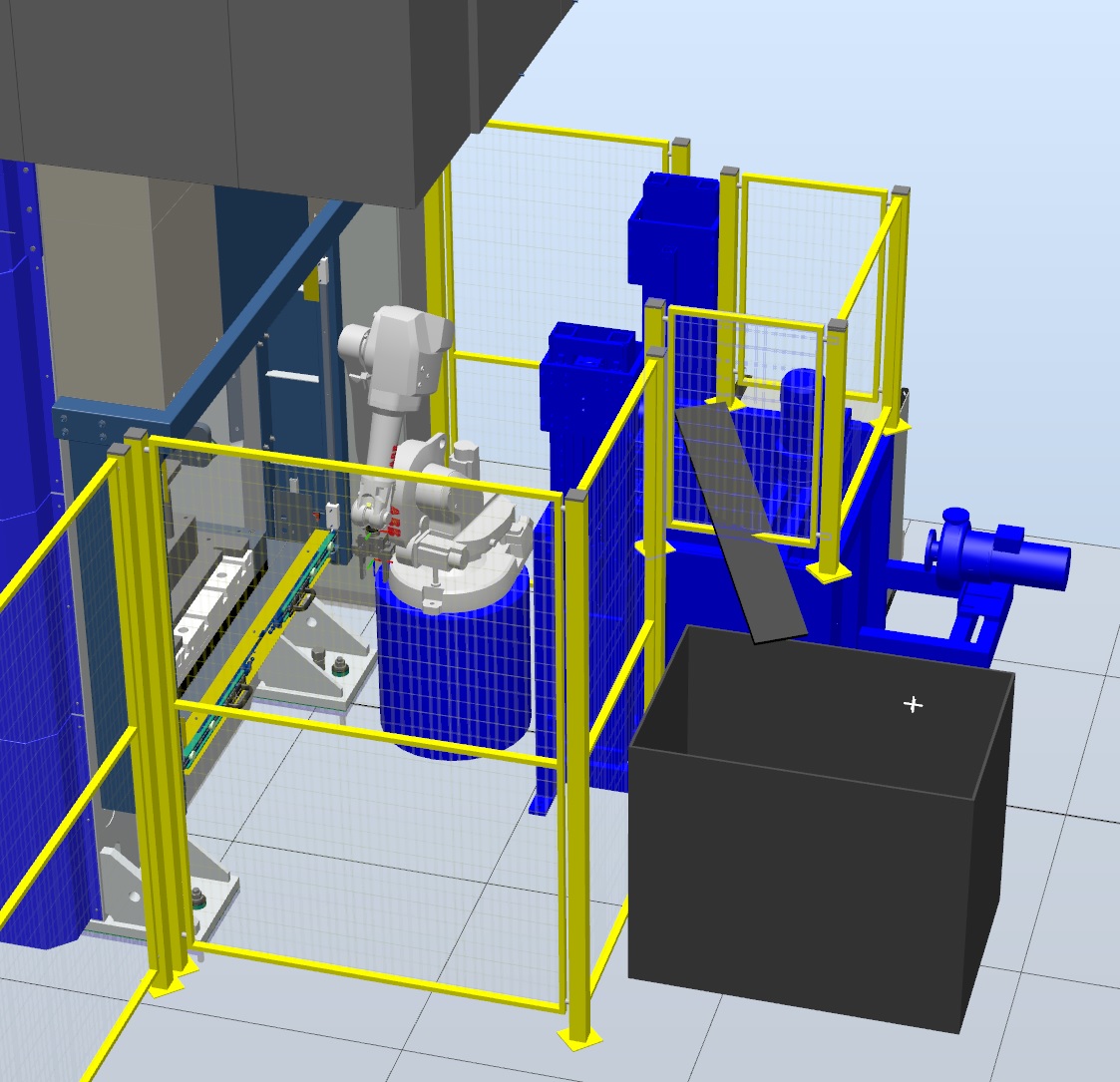 Realizové pracoviště s roboty ABB pro kování a kalení dílců