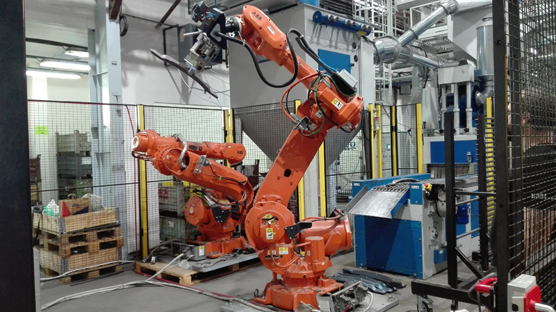 Linka na výrobu přířezů s robotickou manipulací
